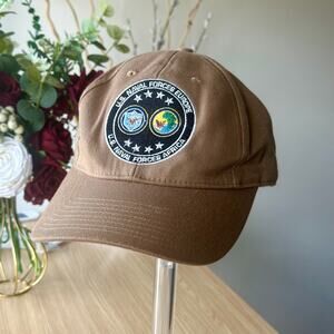 U.S. NAVAL FORCES EUROPE & AFRICA Navy Marine Baseball Cap Khaki Beige Patriotic